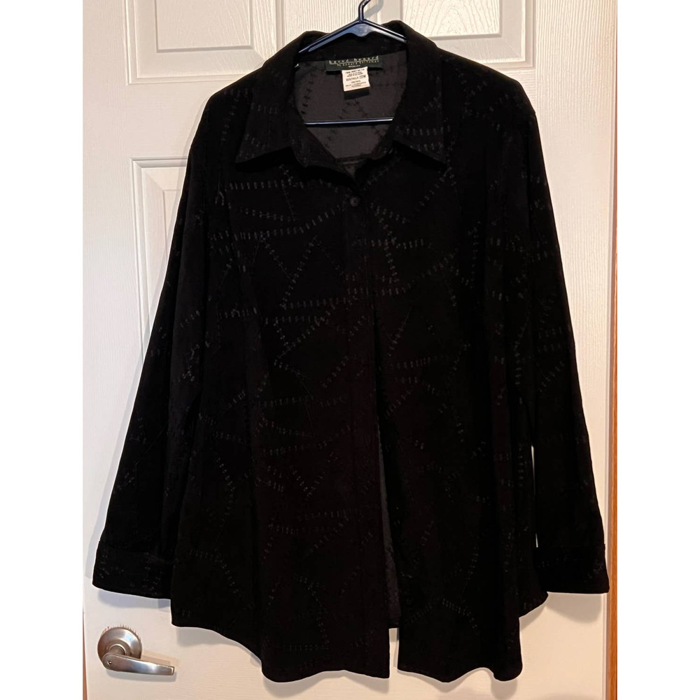 Havre Benard by Benard Holtzman Woman Black Shacket Size 22W